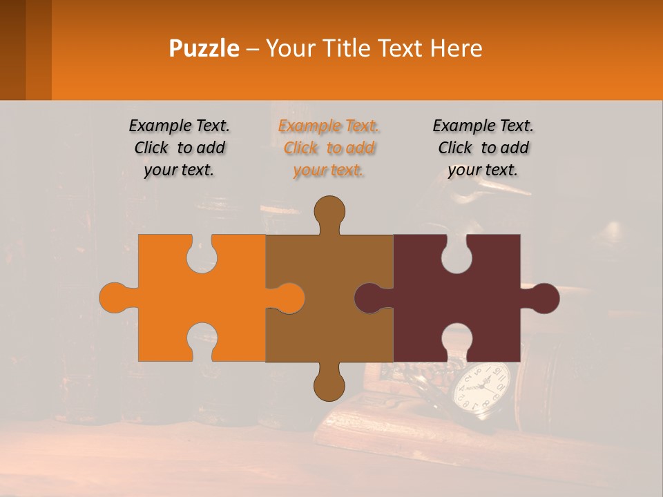 A Bird Sitting On Top Of A Book Shelf Next To A Clock PowerPoint Template