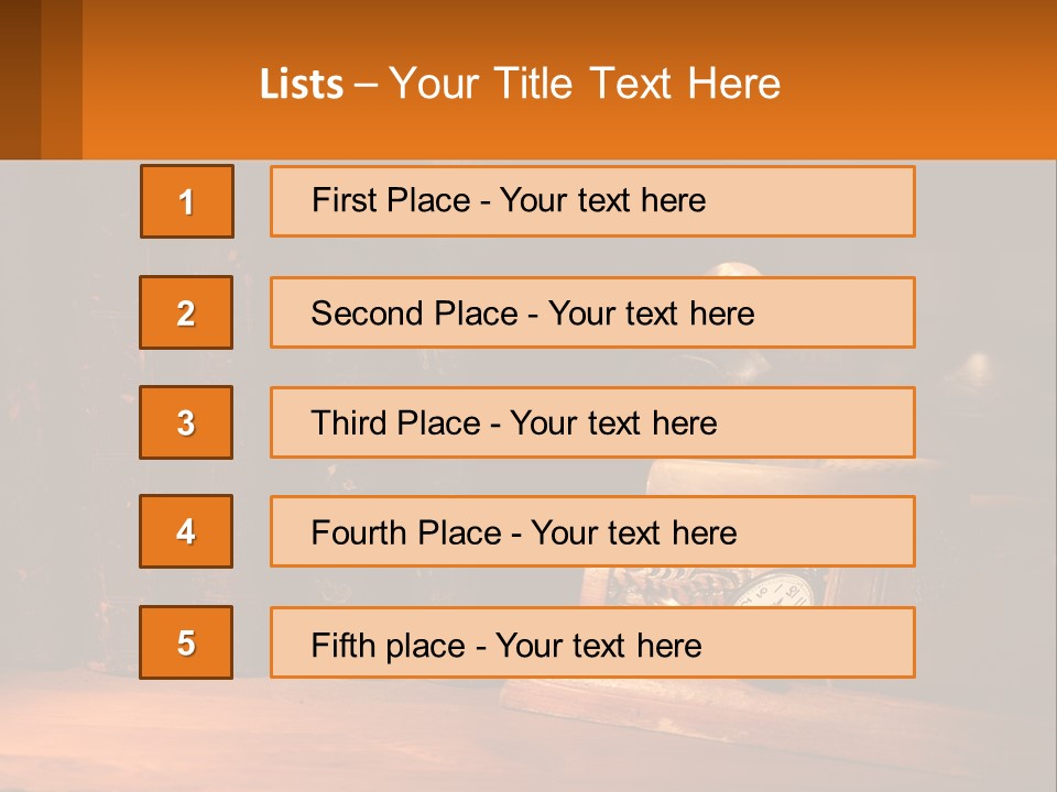 A Bird Sitting On Top Of A Book Shelf Next To A Clock PowerPoint Template