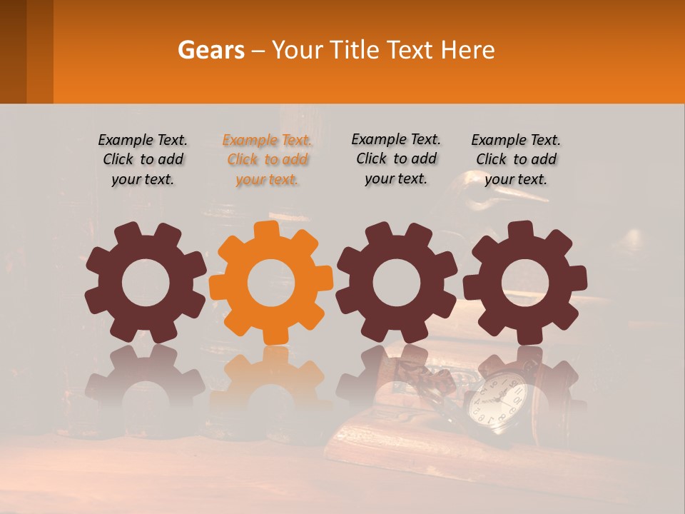 A Bird Sitting On Top Of A Book Shelf Next To A Clock PowerPoint Template