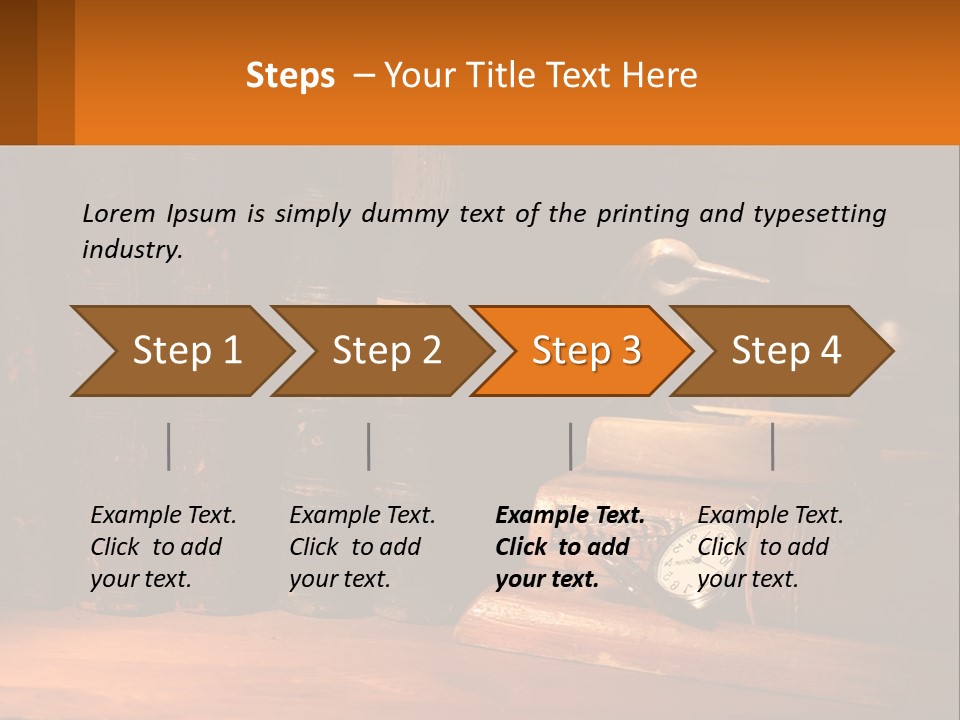 A Bird Sitting On Top Of A Book Shelf Next To A Clock PowerPoint Template