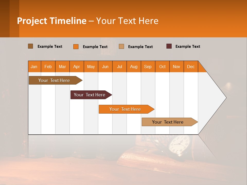 A Bird Sitting On Top Of A Book Shelf Next To A Clock PowerPoint Template