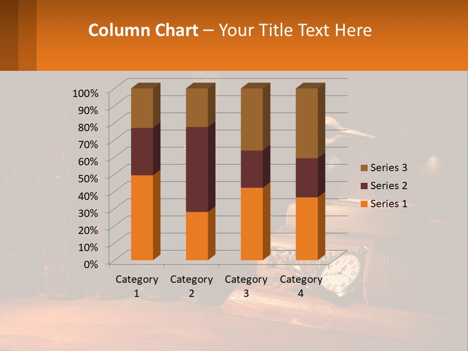 A Bird Sitting On Top Of A Book Shelf Next To A Clock PowerPoint Template