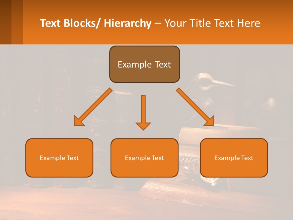 A Bird Sitting On Top Of A Book Shelf Next To A Clock PowerPoint Template