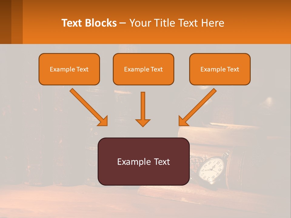 A Bird Sitting On Top Of A Book Shelf Next To A Clock PowerPoint Template
