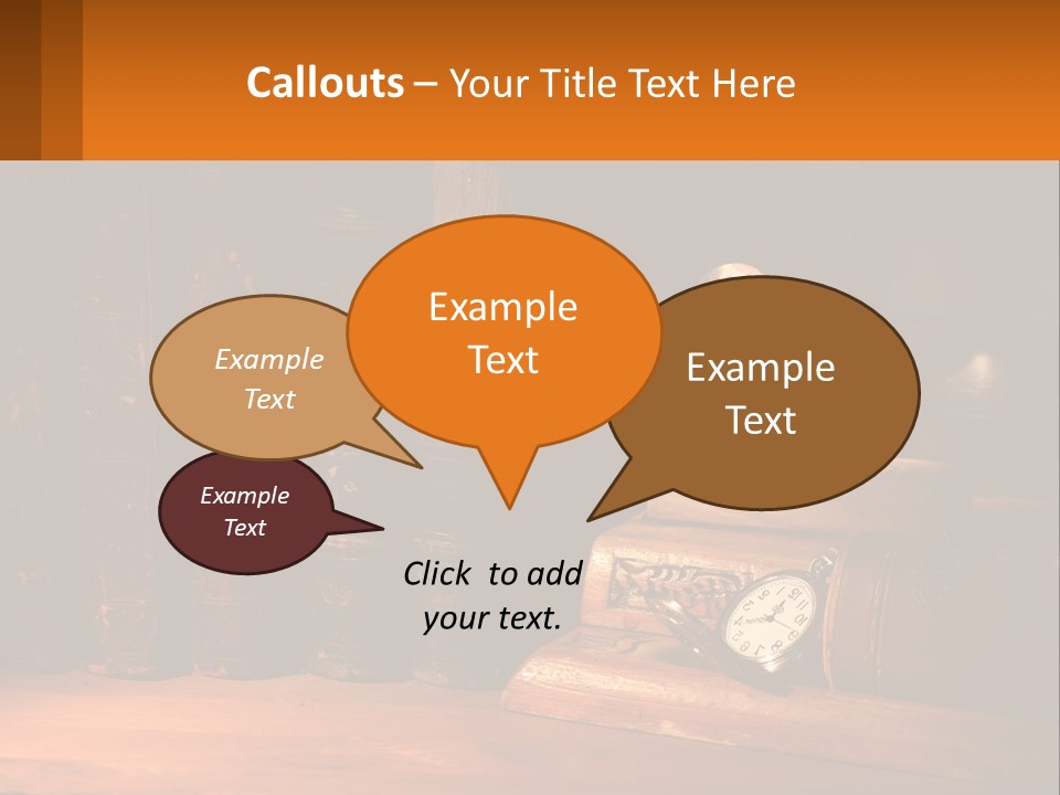 A Bird Sitting On Top Of A Book Shelf Next To A Clock PowerPoint Template