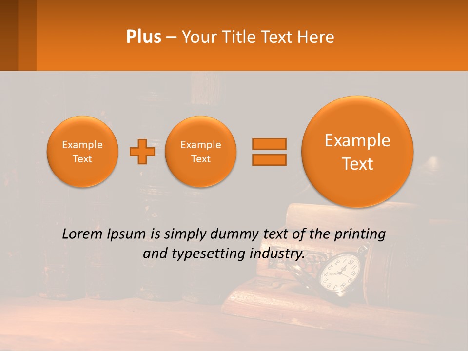 A Bird Sitting On Top Of A Book Shelf Next To A Clock PowerPoint Template