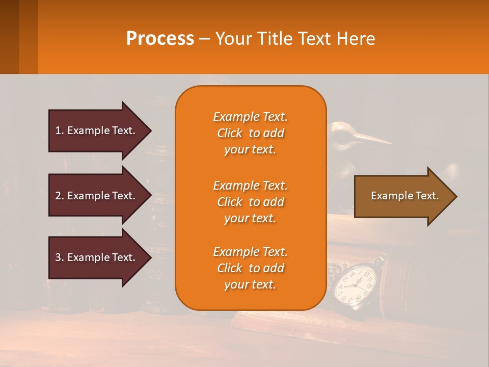 A Bird Sitting On Top Of A Book Shelf Next To A Clock PowerPoint Template