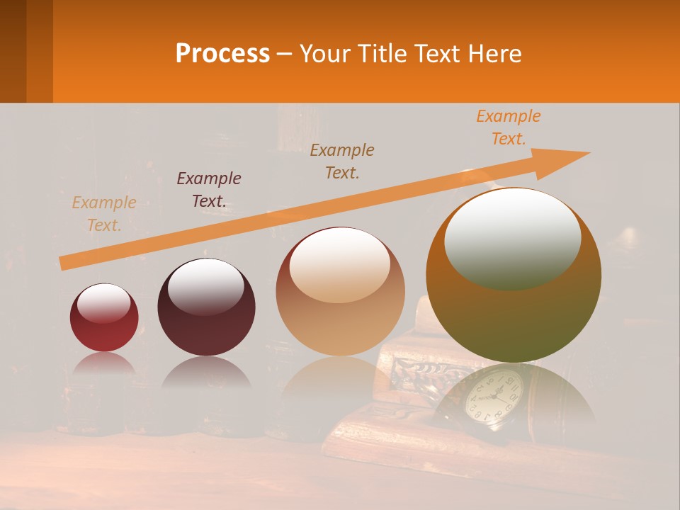 A Bird Sitting On Top Of A Book Shelf Next To A Clock PowerPoint Template