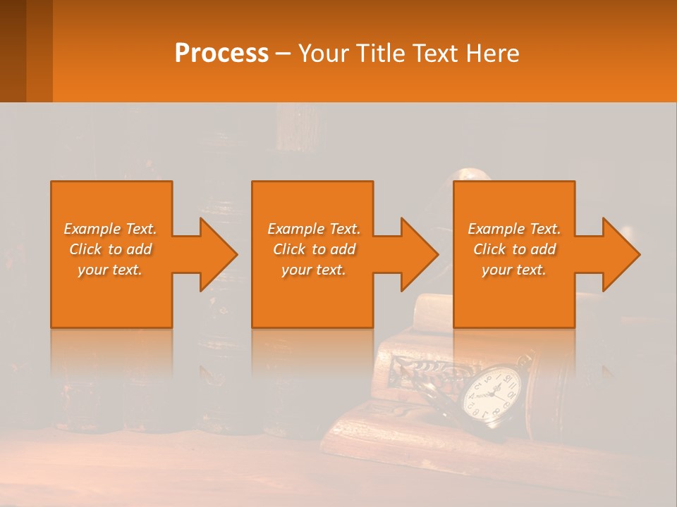 A Bird Sitting On Top Of A Book Shelf Next To A Clock PowerPoint Template