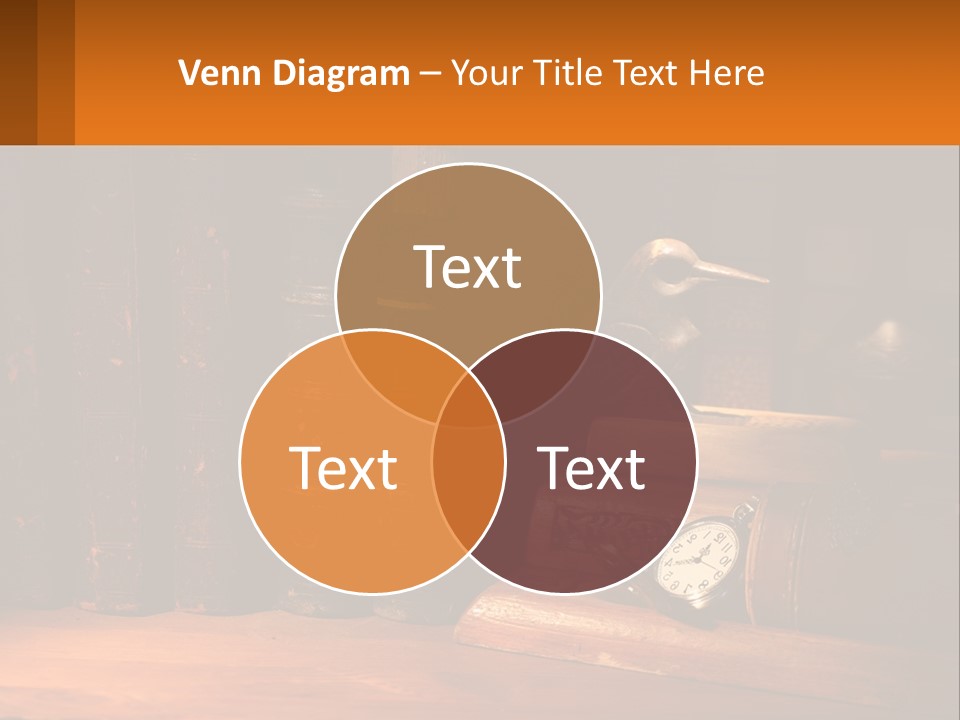 A Bird Sitting On Top Of A Book Shelf Next To A Clock PowerPoint Template