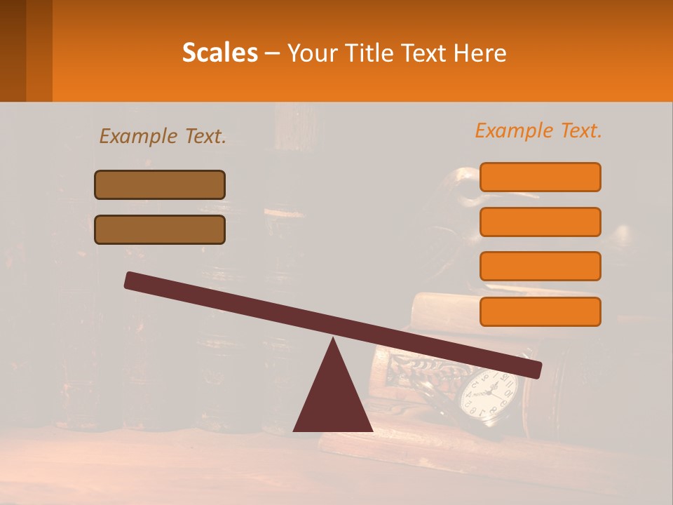 A Bird Sitting On Top Of A Book Shelf Next To A Clock PowerPoint Template