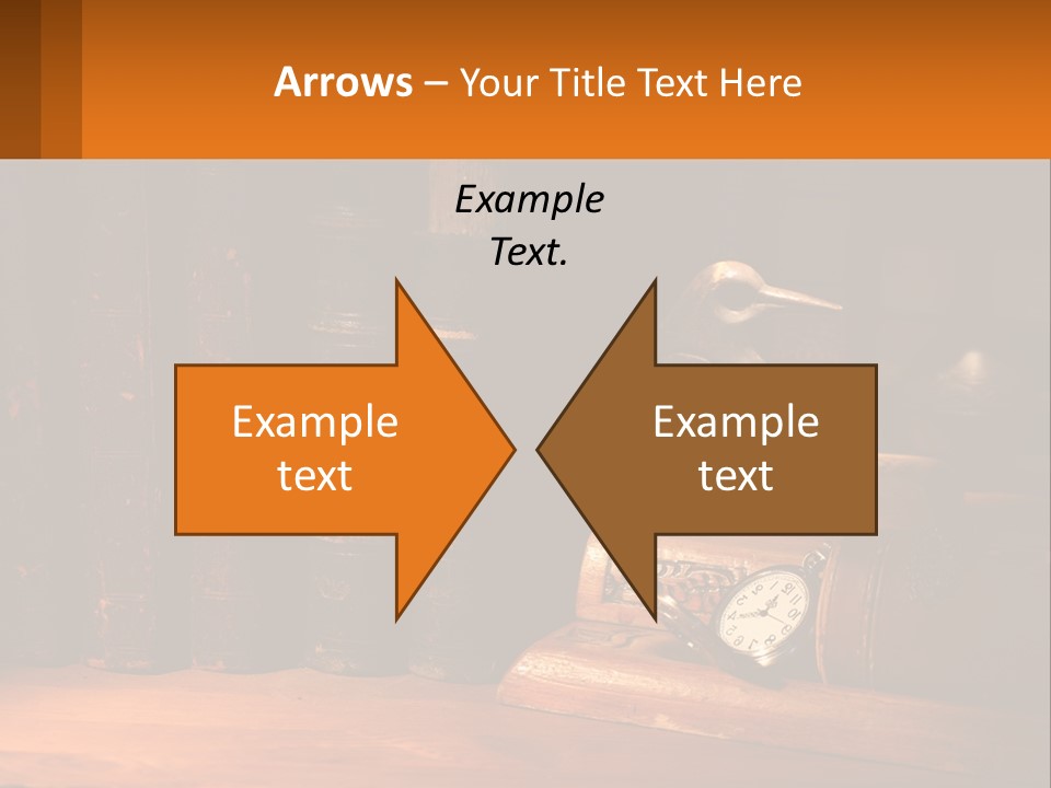 A Bird Sitting On Top Of A Book Shelf Next To A Clock PowerPoint Template