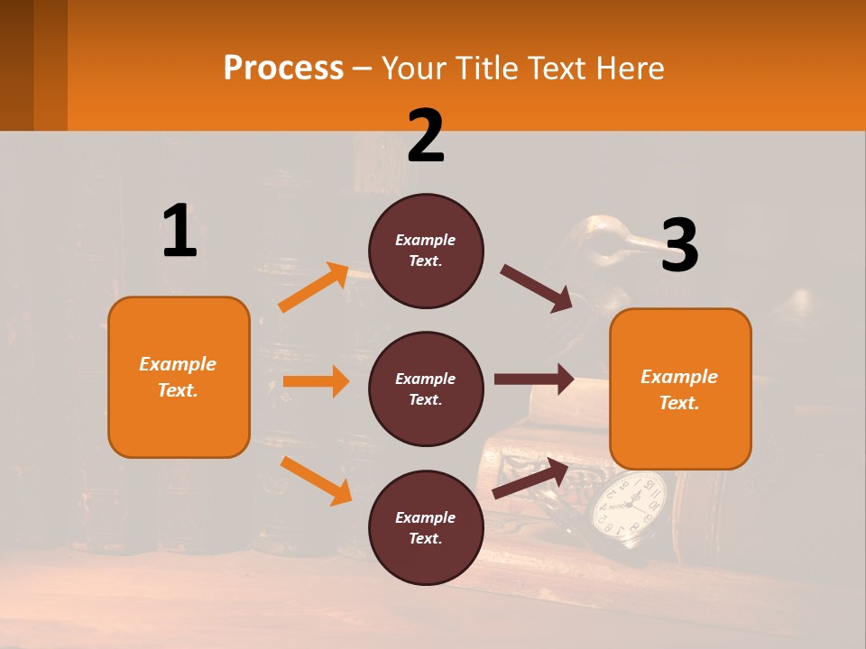 A Bird Sitting On Top Of A Book Shelf Next To A Clock PowerPoint Template