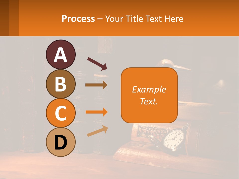A Bird Sitting On Top Of A Book Shelf Next To A Clock PowerPoint Template