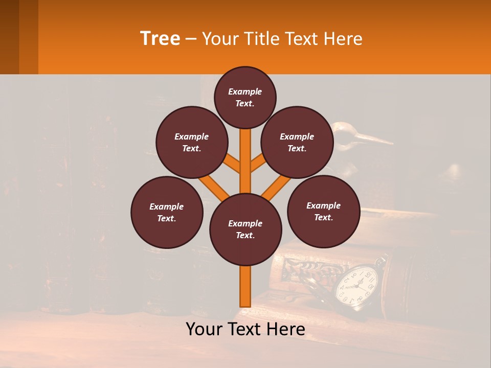 A Bird Sitting On Top Of A Book Shelf Next To A Clock PowerPoint Template