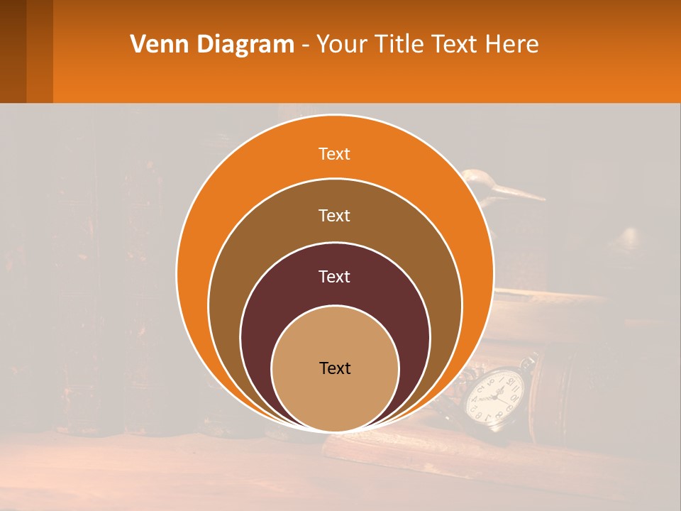 A Bird Sitting On Top Of A Book Shelf Next To A Clock PowerPoint Template