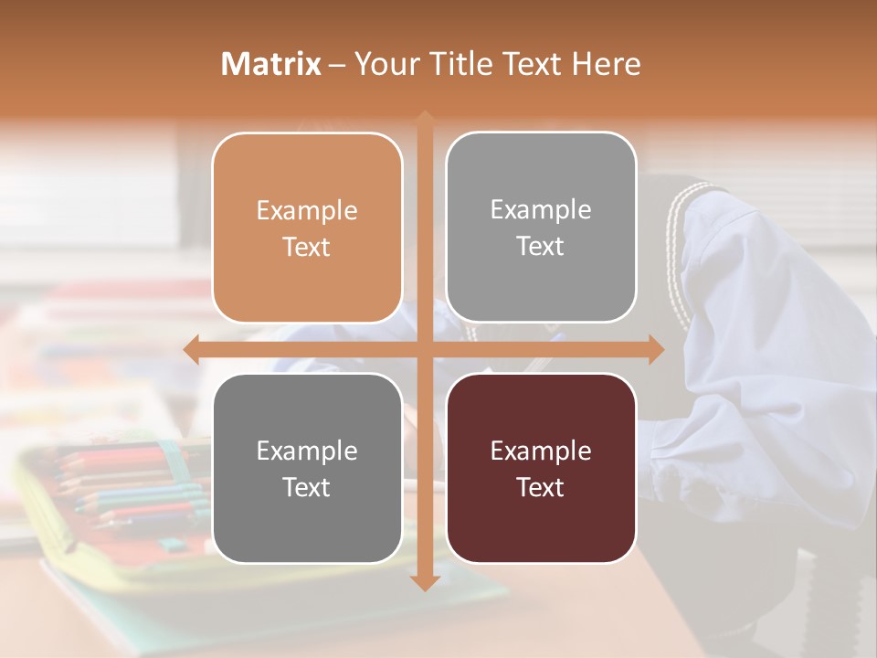 A Young Boy Writing On A Piece Of Paper PowerPoint Template