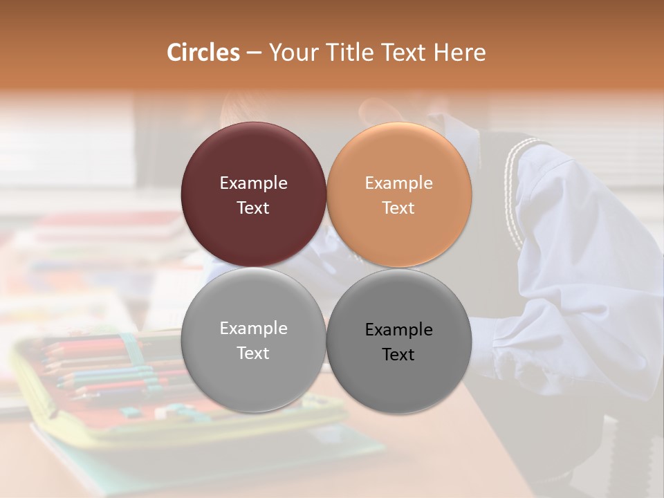 A Young Boy Writing On A Piece Of Paper PowerPoint Template