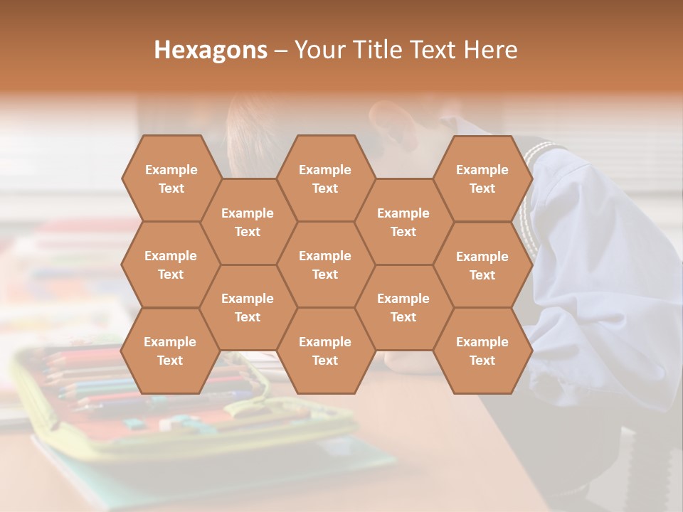 A Young Boy Writing On A Piece Of Paper PowerPoint Template