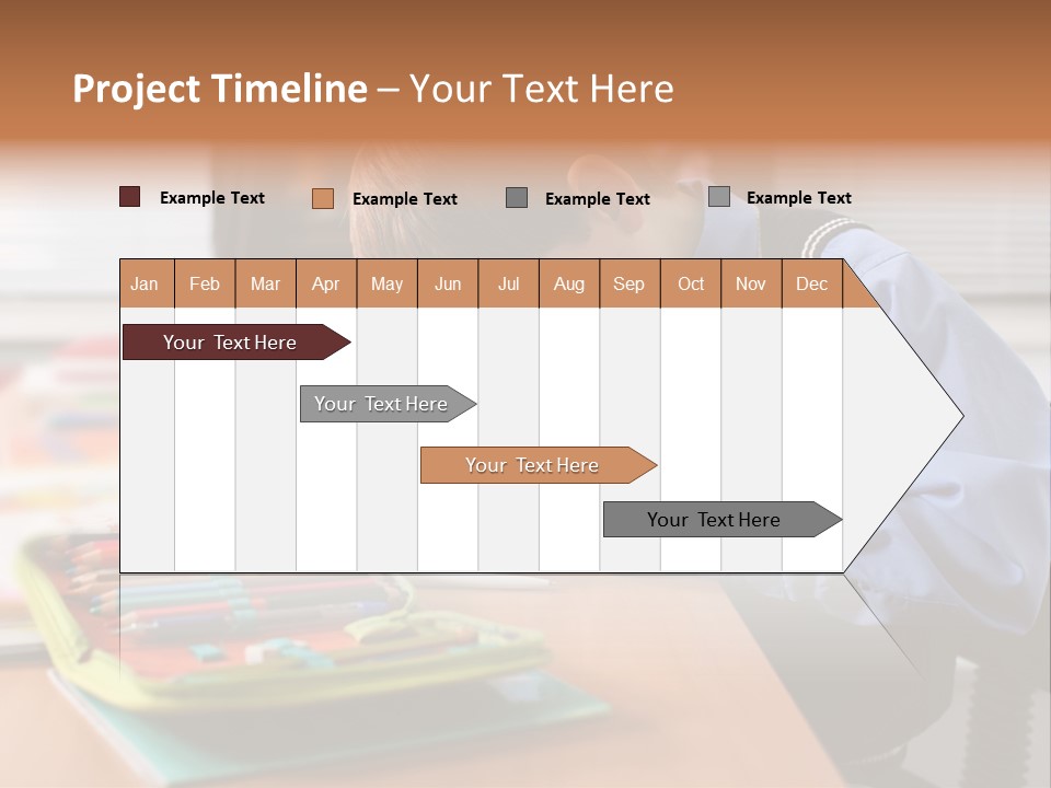 A Young Boy Writing On A Piece Of Paper PowerPoint Template