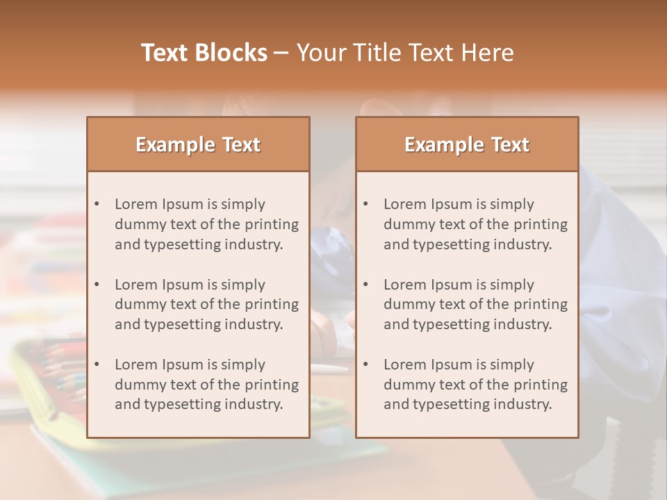 A Young Boy Writing On A Piece Of Paper PowerPoint Template