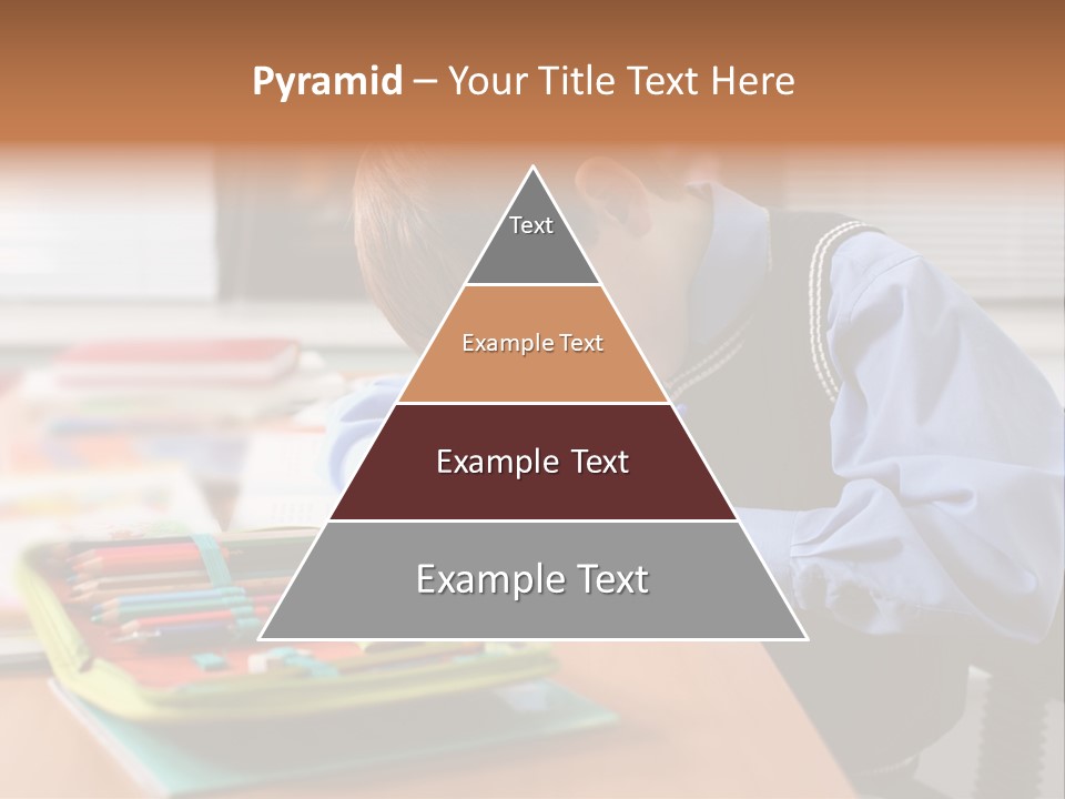 A Young Boy Writing On A Piece Of Paper PowerPoint Template