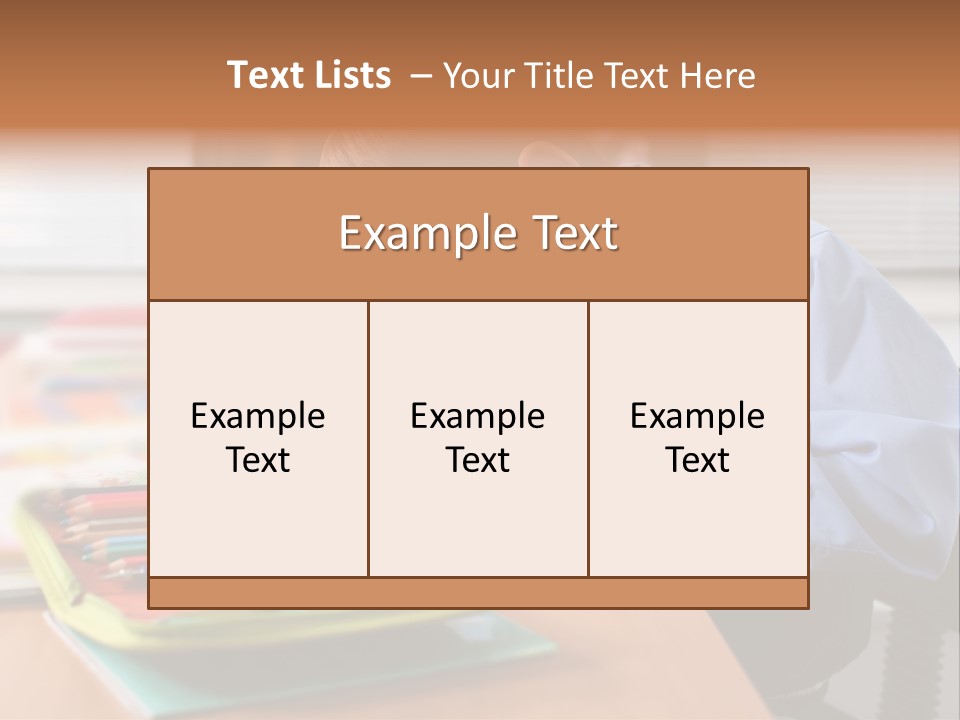 A Young Boy Writing On A Piece Of Paper PowerPoint Template