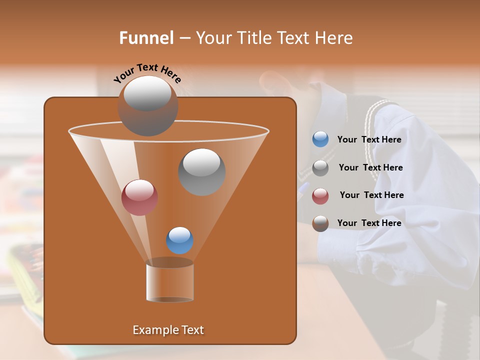 A Young Boy Writing On A Piece Of Paper PowerPoint Template