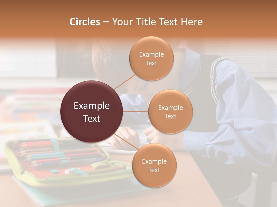 A Young Boy Writing On A Piece Of Paper PowerPoint Template