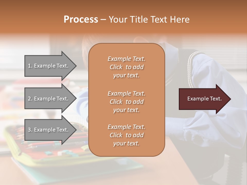 A Young Boy Writing On A Piece Of Paper PowerPoint Template