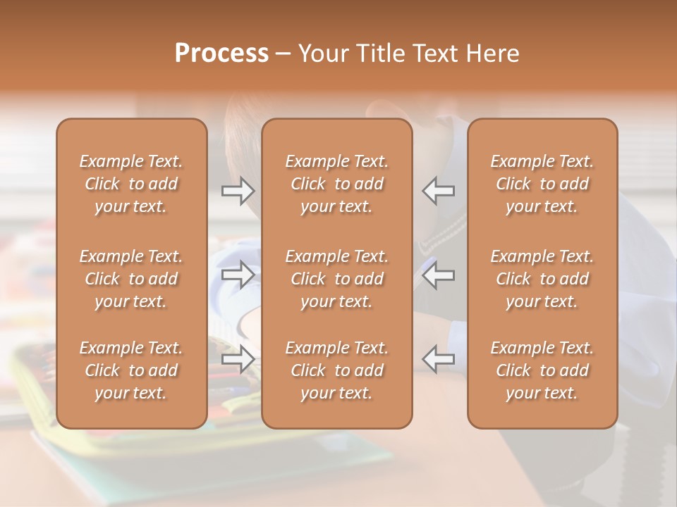 A Young Boy Writing On A Piece Of Paper PowerPoint Template