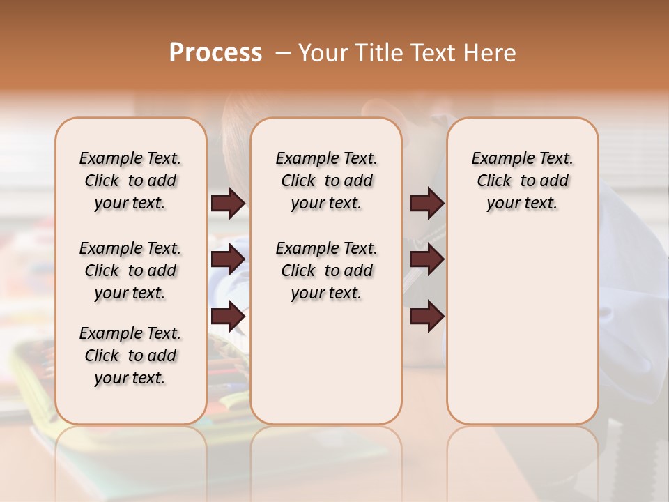 A Young Boy Writing On A Piece Of Paper PowerPoint Template