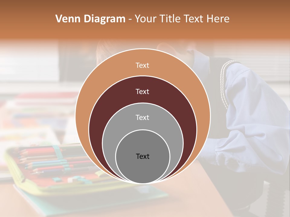 A Young Boy Writing On A Piece Of Paper PowerPoint Template