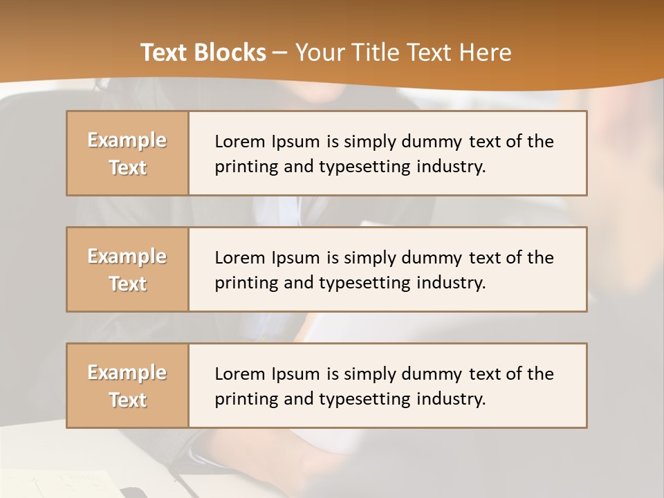 A Woman Sitting At A Desk In Front Of A Man PowerPoint Template