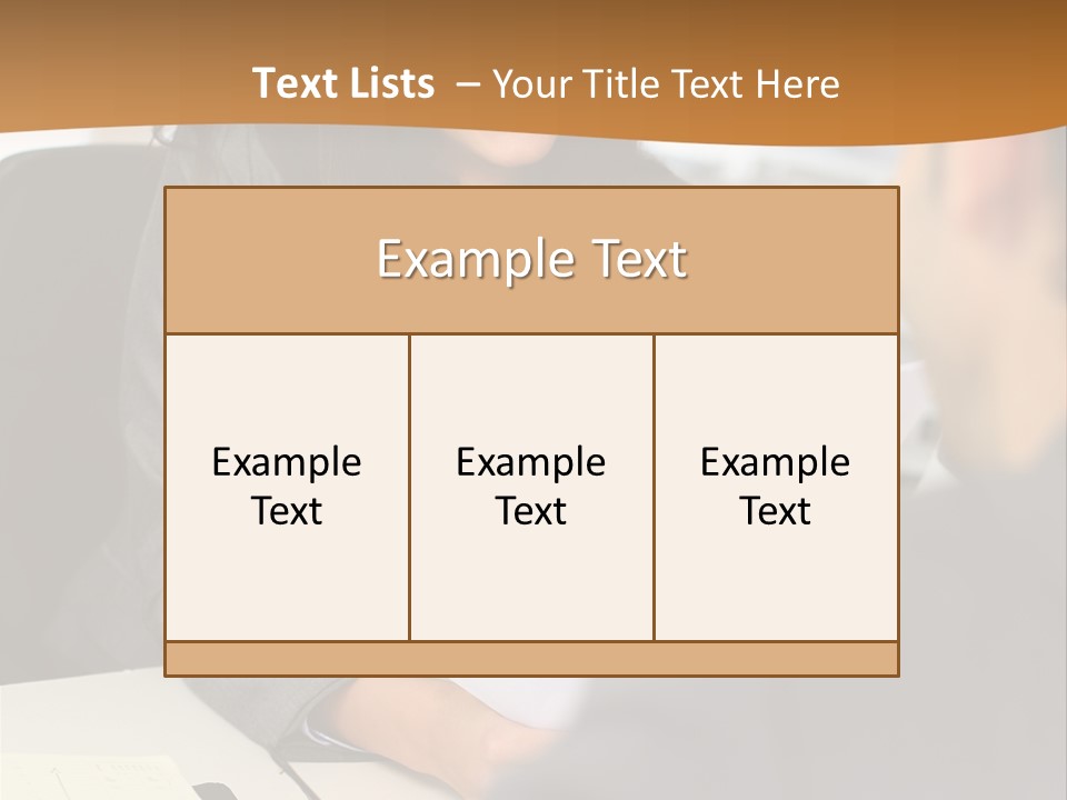 A Woman Sitting At A Desk In Front Of A Man PowerPoint Template