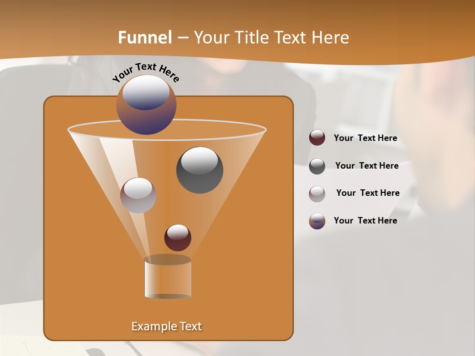 A Woman Sitting At A Desk In Front Of A Man PowerPoint Template