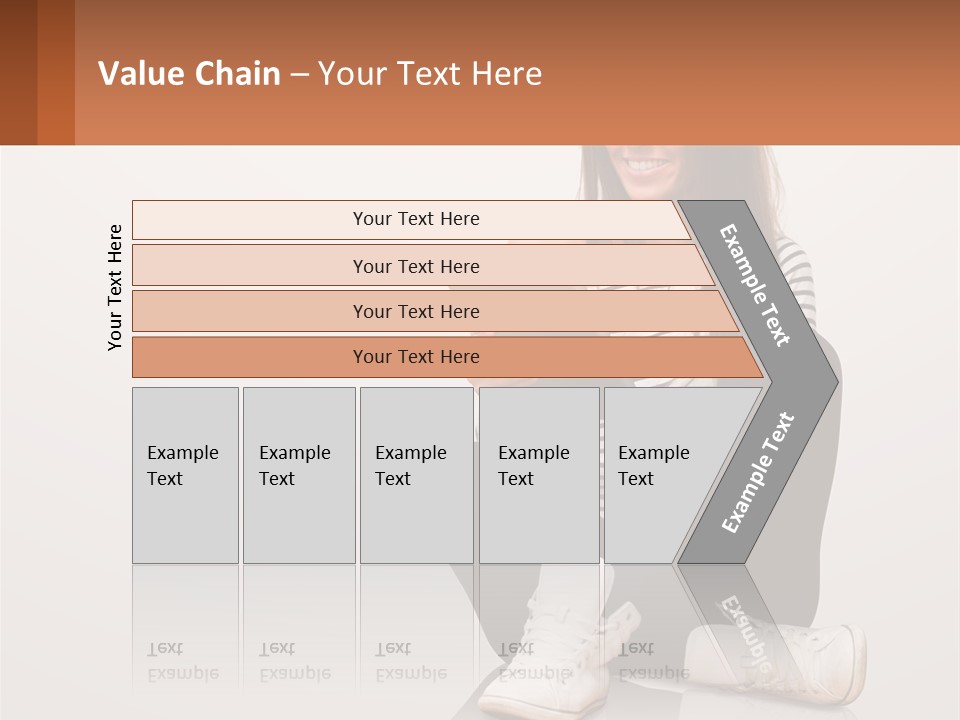 A Woman Sitting On The Floor Using A Tablet PowerPoint Template