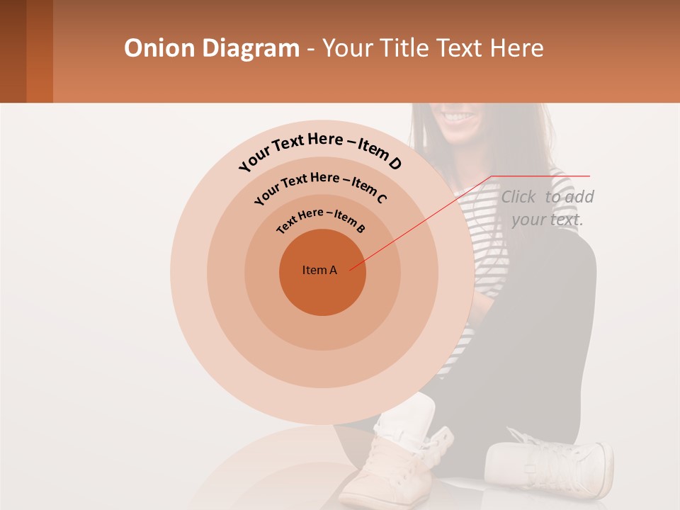 A Woman Sitting On The Floor Using A Tablet PowerPoint Template