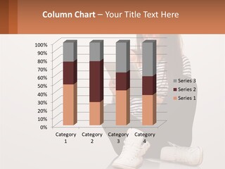 A Woman Sitting On The Floor Using A Tablet PowerPoint Template