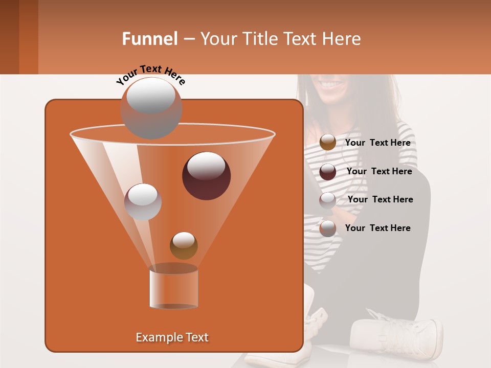 A Woman Sitting On The Floor Using A Tablet PowerPoint Template