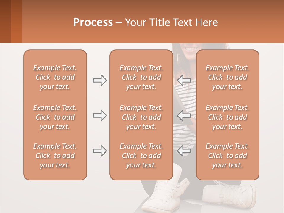 A Woman Sitting On The Floor Using A Tablet PowerPoint Template