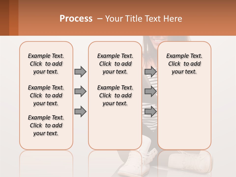 A Woman Sitting On The Floor Using A Tablet PowerPoint Template