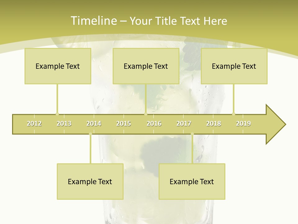 A Mojito With Lime And Mint On A White Background PowerPoint Template