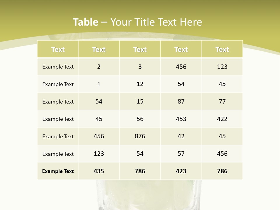 A Mojito With Lime And Mint On A White Background PowerPoint Template