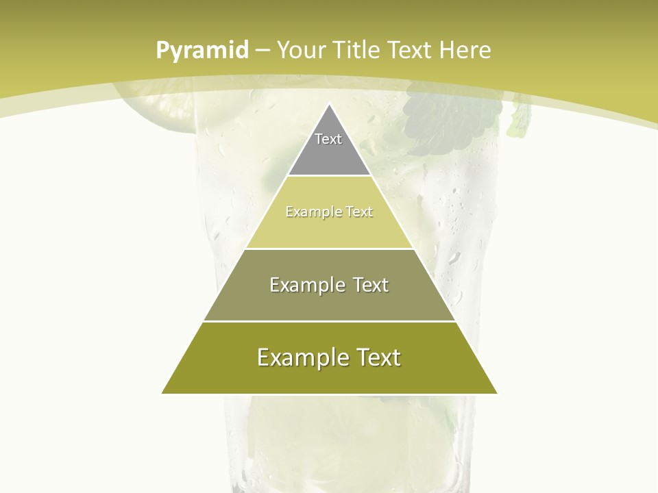 A Mojito With Lime And Mint On A White Background PowerPoint Template