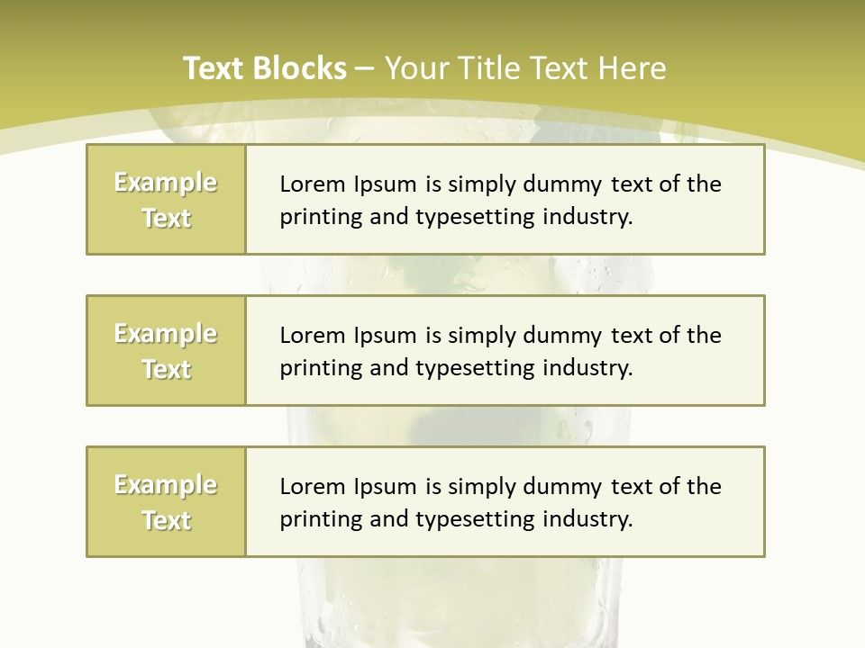 A Mojito With Lime And Mint On A White Background PowerPoint Template