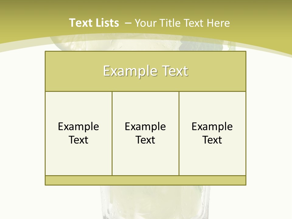 A Mojito With Lime And Mint On A White Background PowerPoint Template