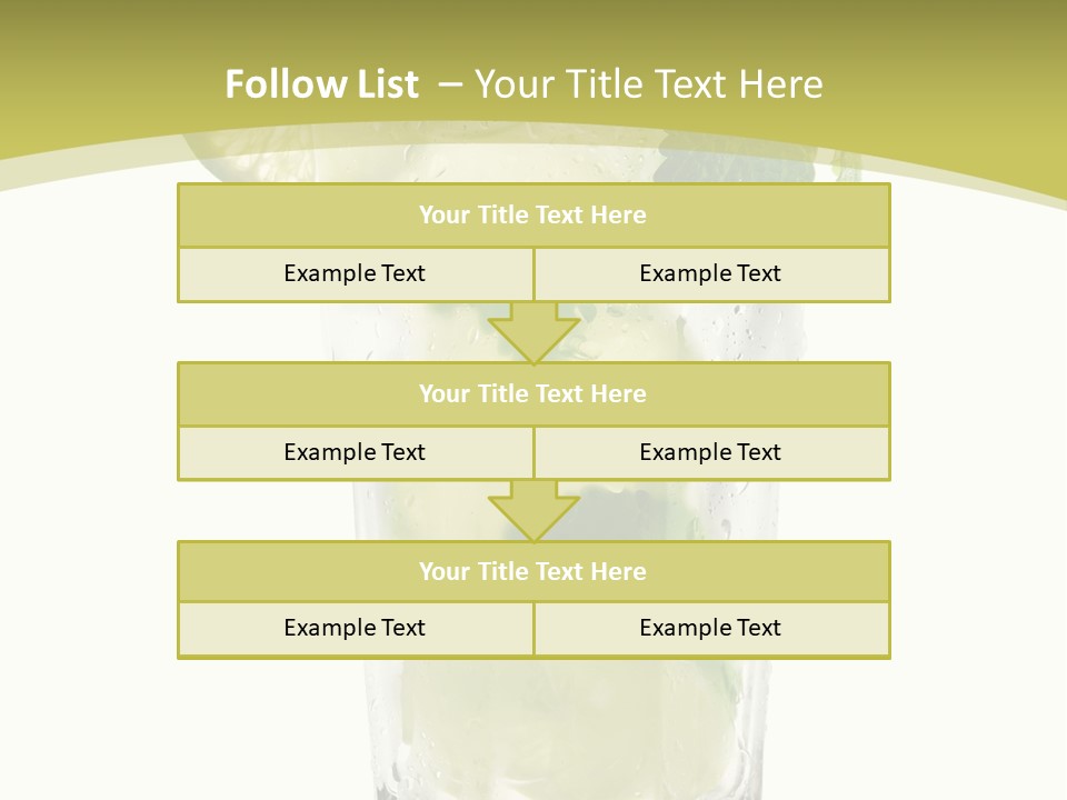 A Mojito With Lime And Mint On A White Background PowerPoint Template