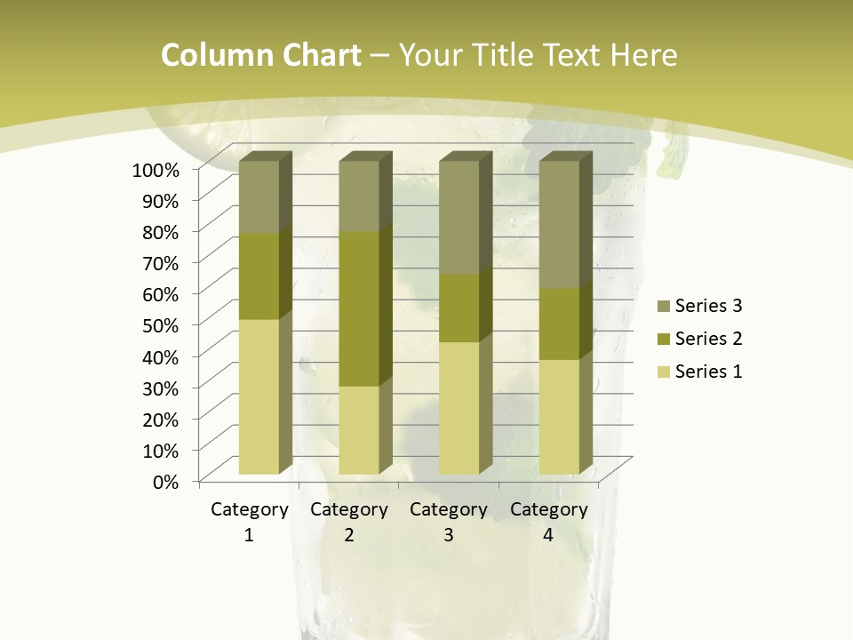 A Mojito With Lime And Mint On A White Background PowerPoint Template