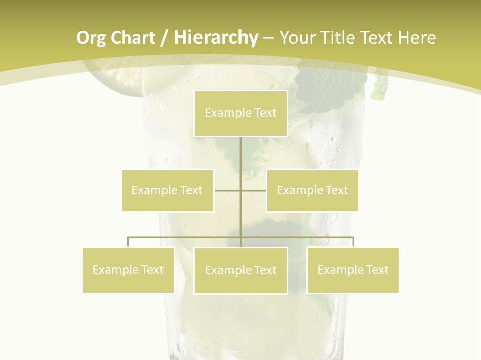 A Mojito With Lime And Mint On A White Background PowerPoint Template